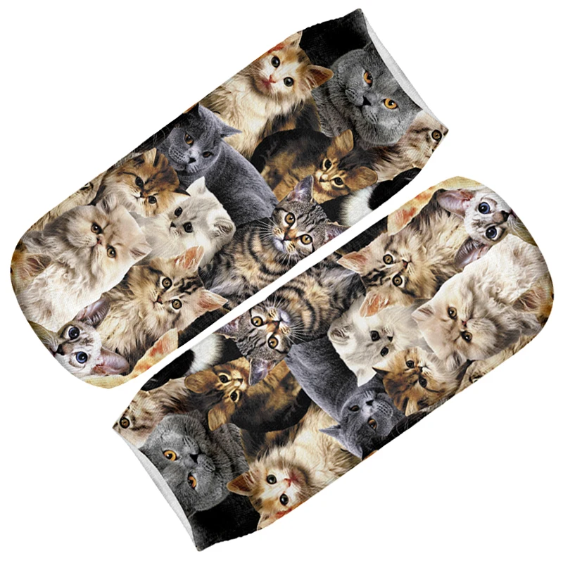 1 пара милые хлопковые носки с принтом щенков и кошек для детей Meias Calcetines Bebe