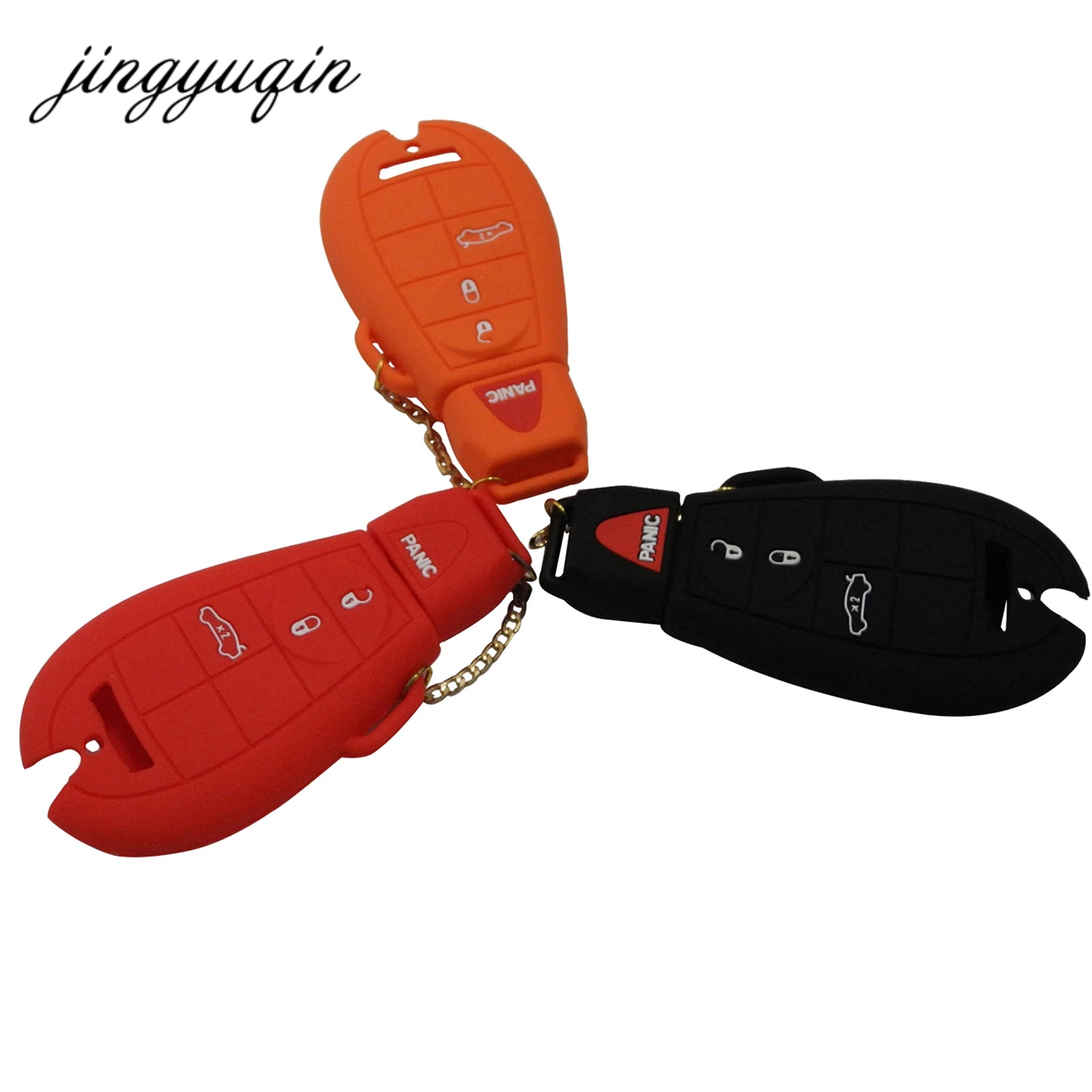 Силиконовый чехол jingyuqin для fiat Chrysler 300 Dodge JCUV Ddart Jeep Grand Cherokee Compass Patriot 4 кнопки