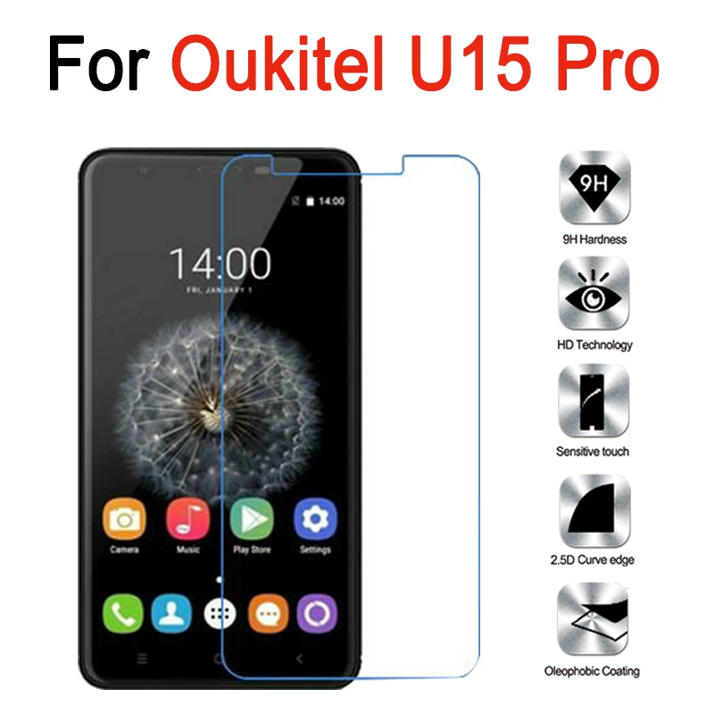 

Tempered Glass Case For Oukitel U15 Pro Premium Screen Protector Toughened Glass Anti-glare Film High Quality 2.5D