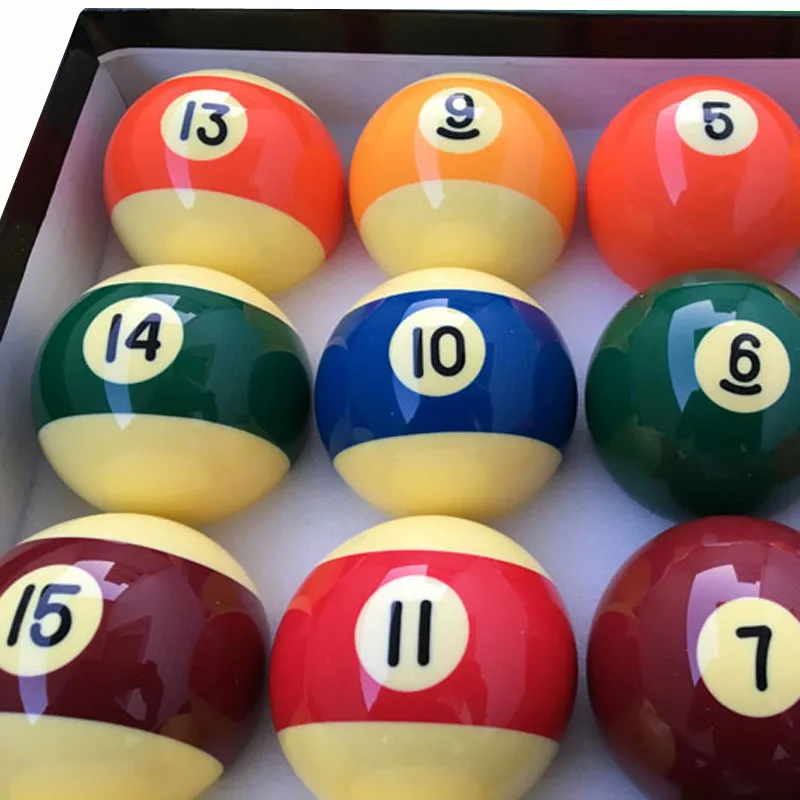 International Standard 57.25mm Resin Billiard Pool Balls 16pcs 2 1/4" complete set of Balls with small Ball No design China