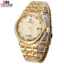 TEVISE Marque mécanique montres hommes occasionnels montre-bracelet étanche Bracelet Inoxydable chronographe bande montre En Or mâle Horloge homme