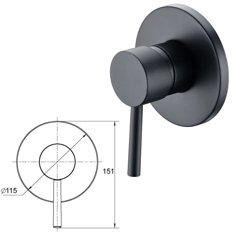 Günstige Neue Großhandel Förderung Premium Runde Stil Einzigen Handgriff Matte Schwarz Wand Badezimmer Dusche Sytem Set Mischbatterie Mit Headshower
