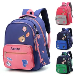 Детские школьные сумки, милые школьные сумки с изображением рыбки и медведя для мальчиков и девочек 2-6 лет, маленькая сумка для