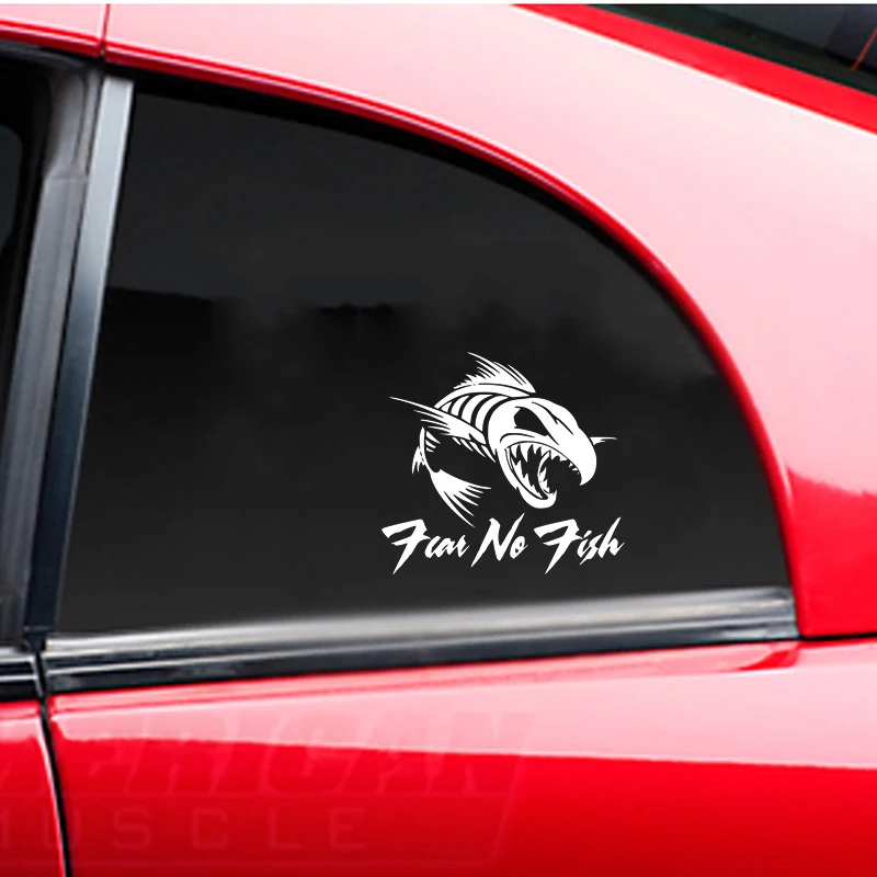 12.4 Cm * 12.2 Cm No Fish Animal Stickers Fashion Personality Creative Cool Graphics Decals Vinyl Car-Styling
