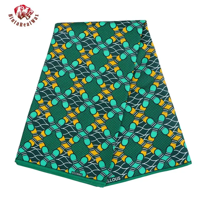 Анкара полиэстер восковые принты ткань bintarealWax высокого качества 6 ярдов африканская ткань для вечерние платья FP6021