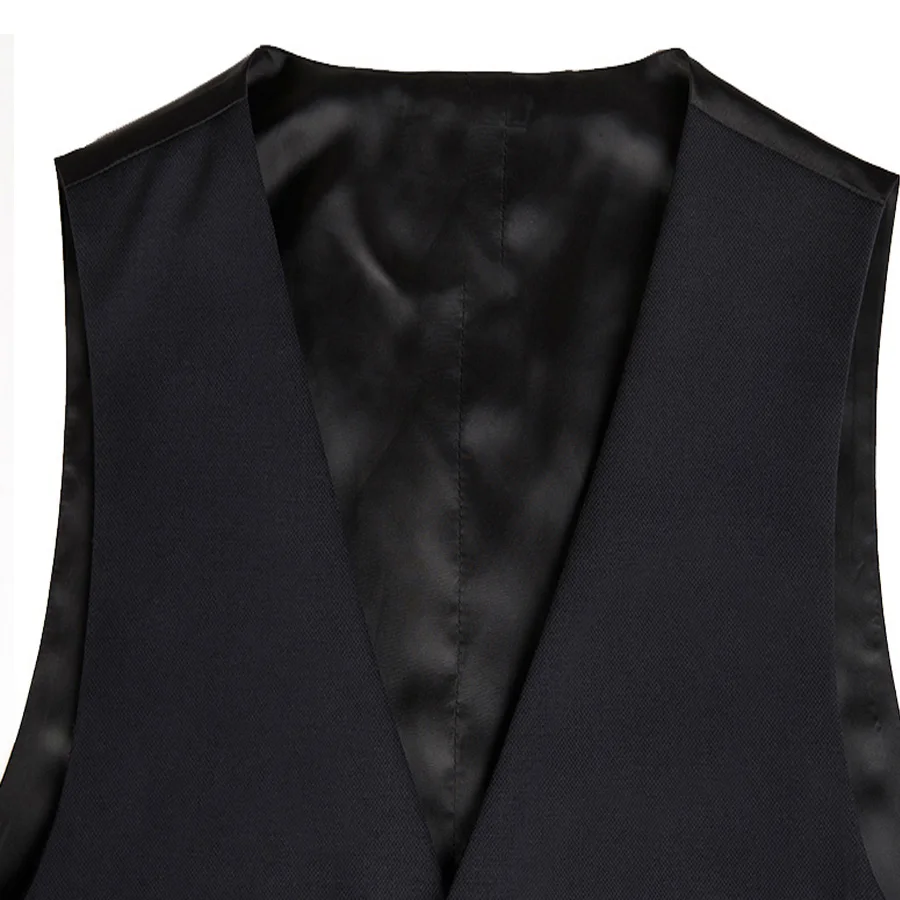 Black Chalecos Para Hombre Chaleco Hombre Vest Slim Fit for Men Suit Waistcoat Business Wedding Vest Men Suit Vest Casual 2018