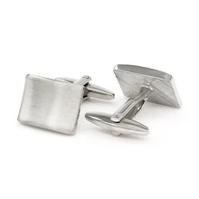 Вогнутые прямоугольные Выгравированные посеребрённые запонки для мужчин Gemelos Высокое качество дешево