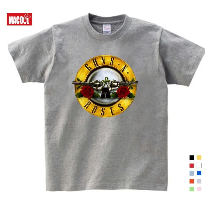 Guns N Roses T Shirt Kid 2019T-shirt Pure Cotton Round Neck Baby Tshirt Children's Infant Toddler Costume for Boy and Girl 3T-9T