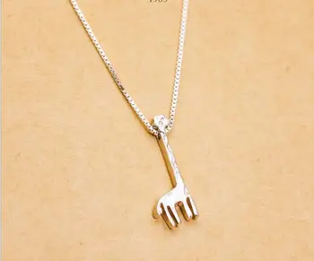 

Real. 925 Sterling Silver Safari Giraffe Pendent Necklace For Women African Animal Sterling-silver-jewelry Boho GTLX623