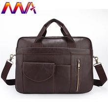 Деловой мужской портфель из натуральной кожи, модный мужской кожаный портфель и топ из коровьей кожи, мужские сумки-мессенджеры