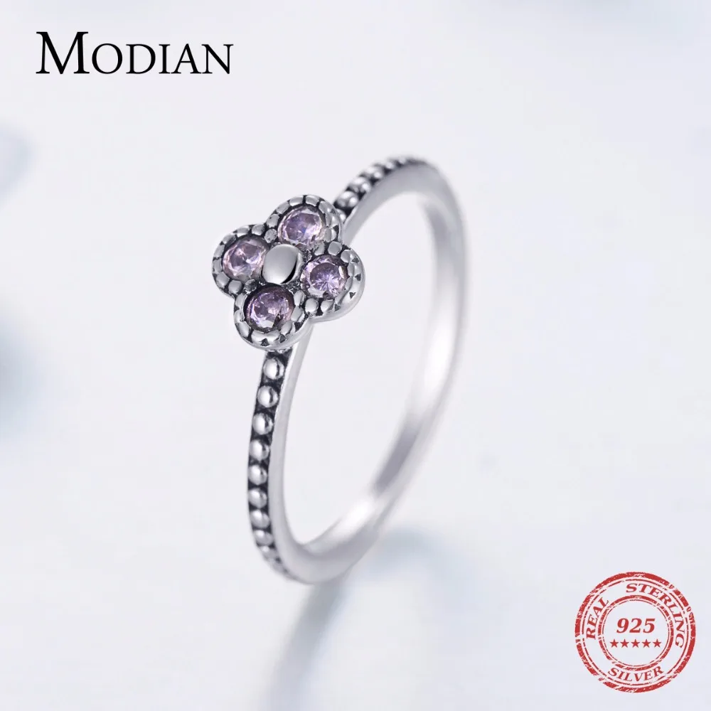 Modian 2018 наивысшего качества однотонные 925 Серебро фиолетового цвета с украшением