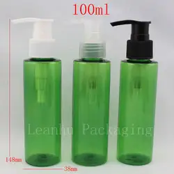 100 мл X 50 пустой зеленый косметические бутылки с жидкое мыло насоса, маленький размер путешествия помпа для лосьона Бутылочки для упаковки