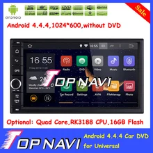 Newly 7 inch Pure Android 4.4.4 car radio player for universal with Free Map Radio Bluetooth Capacitive Touch Screen without DVD