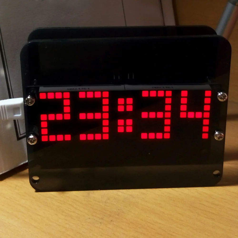 DS3231 креативный DIY точечный матричный светодиодный набор часов настольный точный электронный цифровой будильник температурный дисплей