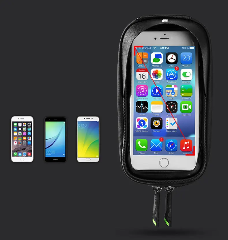 Excellent Rockbros Bicycle Accessories Cycling Bag Waterproof Touch Screen Top Front Tube Bag Trunk for a Bicycle Phone Bag 6.0 inch 8