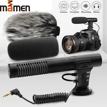 

Mamen 3.5MM Audio Super-cardioid Recording Microphone For Camera Video HD Cell Phone Computer Stereo Camcorder Microphone