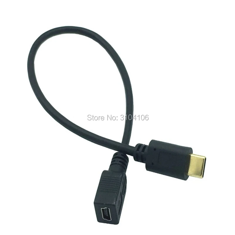 Зарядный кабель USB 0 25 Type C преобразователь м с двумя штекерами левый и правый угол