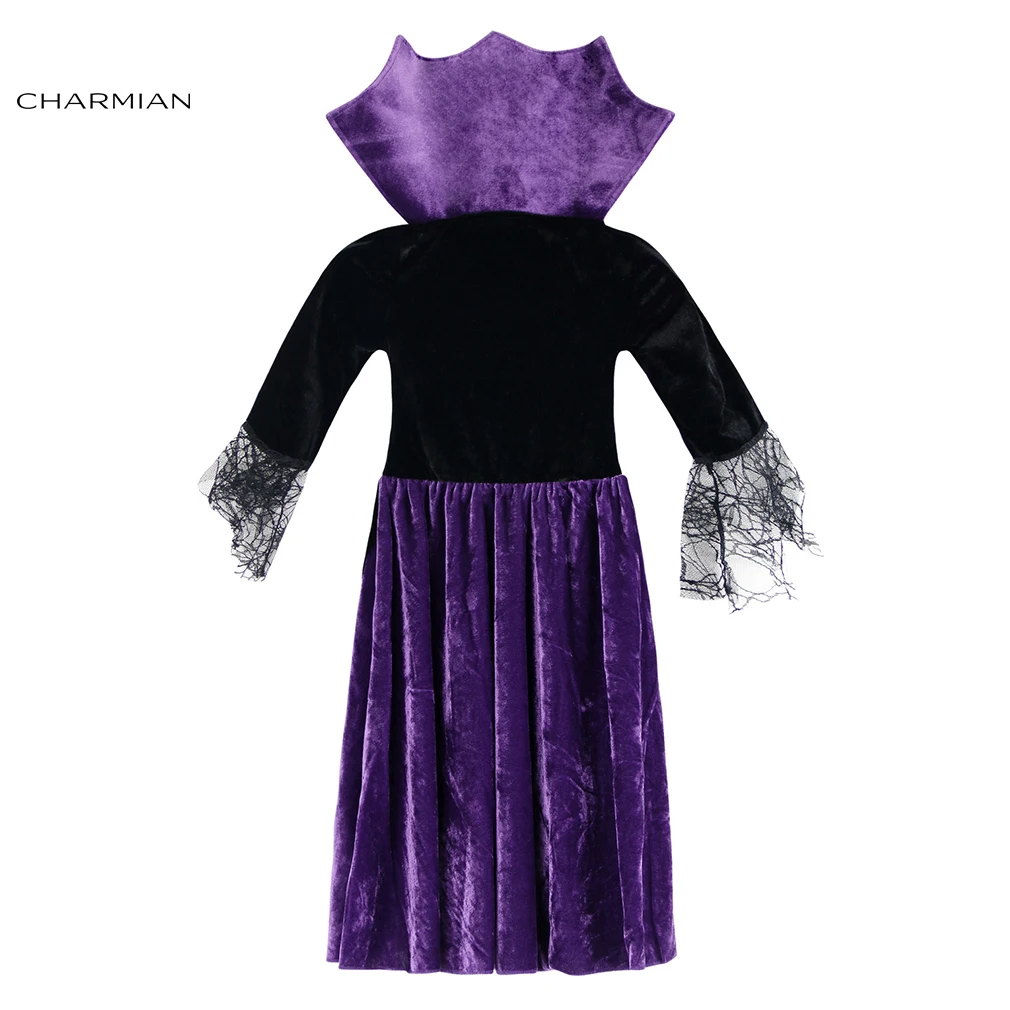 Charmian/костюмы ведьмы на Хэллоуин для девочек детский маскарадный костюм Паук