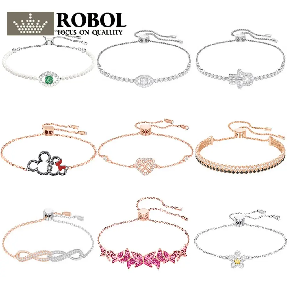 

ROBOL High Quality Swa Original bracelets Women Jewelry Making For Women Wholesale Brand 1:1 Production Free Shipping Gifts For