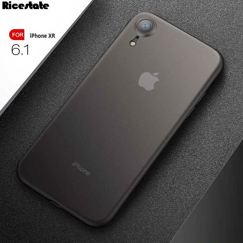 0,3 мм ультра тонкий матовый чехол для телефона для iphone XR X R 6,1 дюймов резиновая задняя крышка для iphone X XR XS MAX 11 Pro Max чехол - Цвет: Transparent black