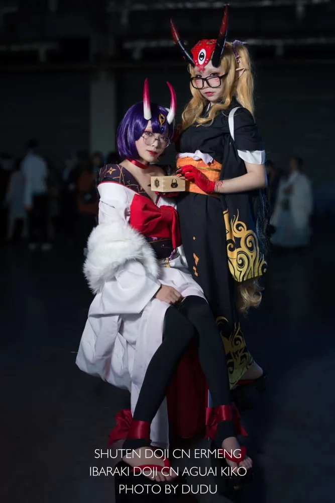 Fate/большой заказ косплей fgo Ibaraki Doji/Shuten Doji Косплей Костюм Зимнее нарядное кимоно косплей