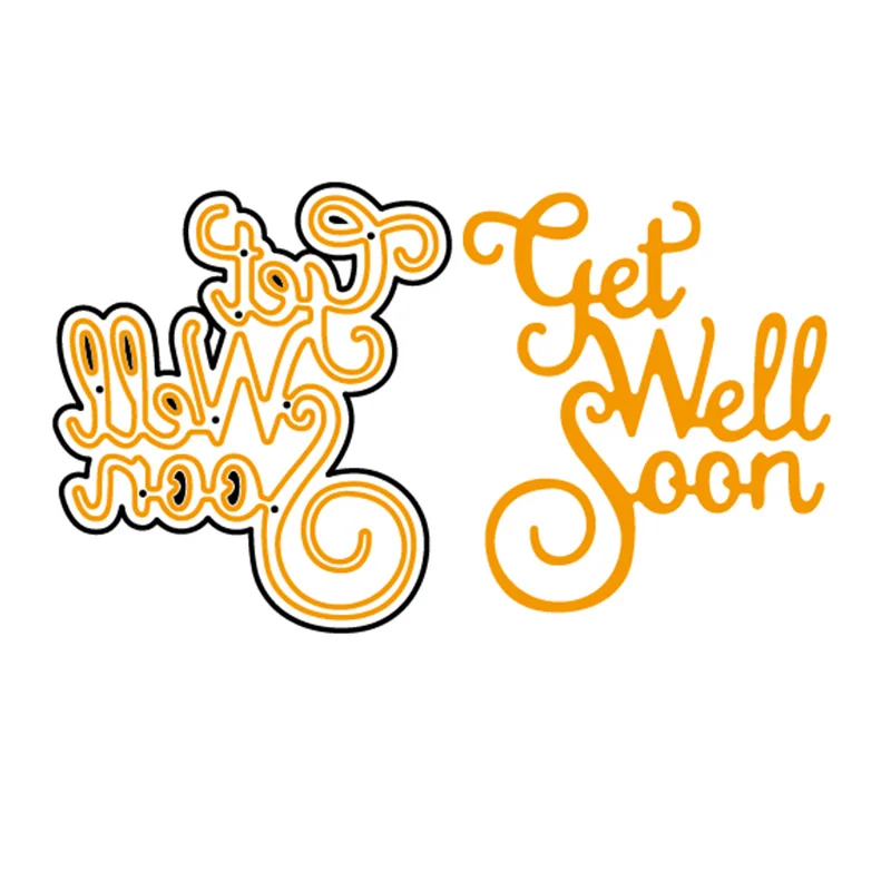 

Get Well Soon Stencil Handcraft Metal Cutting Dies DIY Scrapbooking Crafts Supplies Embossing Paper Cards Making New 2018 Diecut