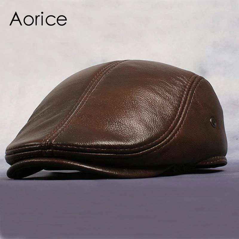 Prix pour HL042 Nouveau style Hommes de Cuir Véritable véritable casquette de baseball marque Gavroche/Béret Chapeau d'hiver casquettes chapeaux chauds avec oreilles cache-oreilles Prix pour HL042 Nouveau style Hommes de Cuir Véritable véritable casquette de baseball marque Gavroche/Béret Chapeau d'hiver casquettes chapeaux chauds avec oreilles cache-oreilles