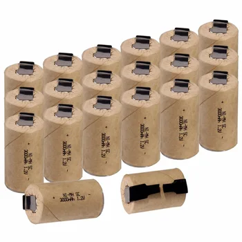 

20 pcs SC 3000mah 1.2v battery NIMH rechargeable batteries for emergency light toy equipment power for makita bosch B&D Hitachi