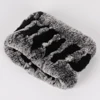 Women Handmade Stretch 100% Real Rabbit Fur Scarf Knit Genuine Rex Rabbit Fur Headbands Girls Natural Rabbit Fur Ring Scarves 2