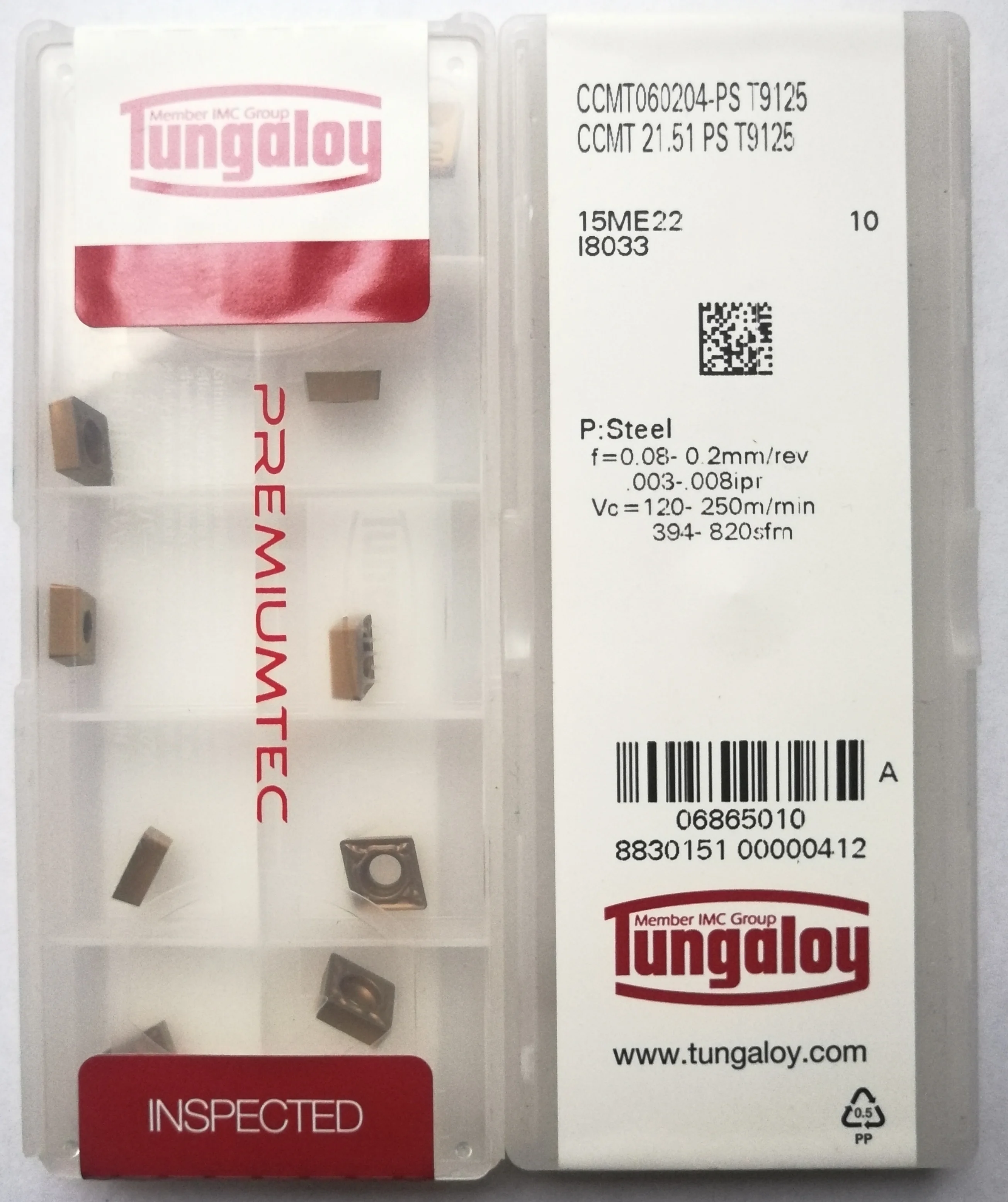 100PCS TUNGALOY CNC blade Carbide insert CCMT060204 PS T9125 machining