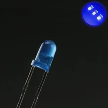 100 шт. синий 3 мм/F3 светодиодный светоизлучающий диод с круглой головкой/супер-подстветка/короткие ноги
