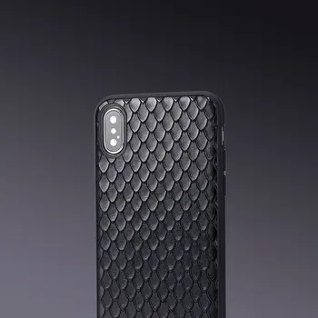 

iphonex case fitted luster not matte cowhide 8 plus XR XS max 6 6s case water proof business scale red blue black