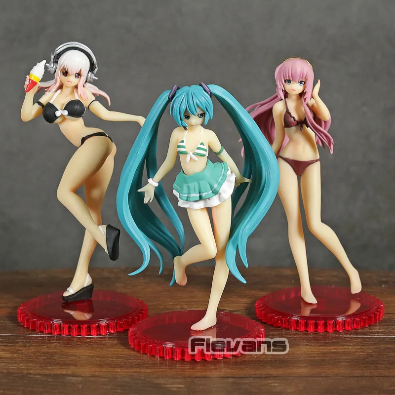 

Super Sonico / Hatsune Miku / Luka Swimsuit Ver. Sexy PVC Figure Doll Collectible Model Toy Figurine