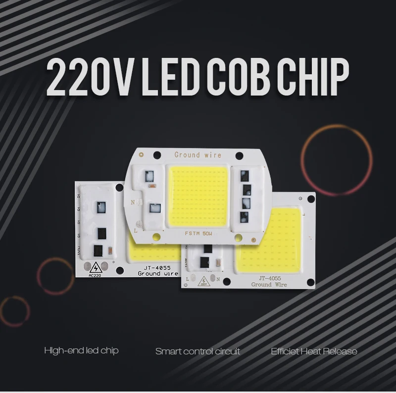 Светодиодный чип Smart IC 50 Вт 220 В AC для проекторов 10 Вт 20 Вт 30 Вт 240 В DIY прожектор COB светодиодный LED диодный прожектор Открытый чип