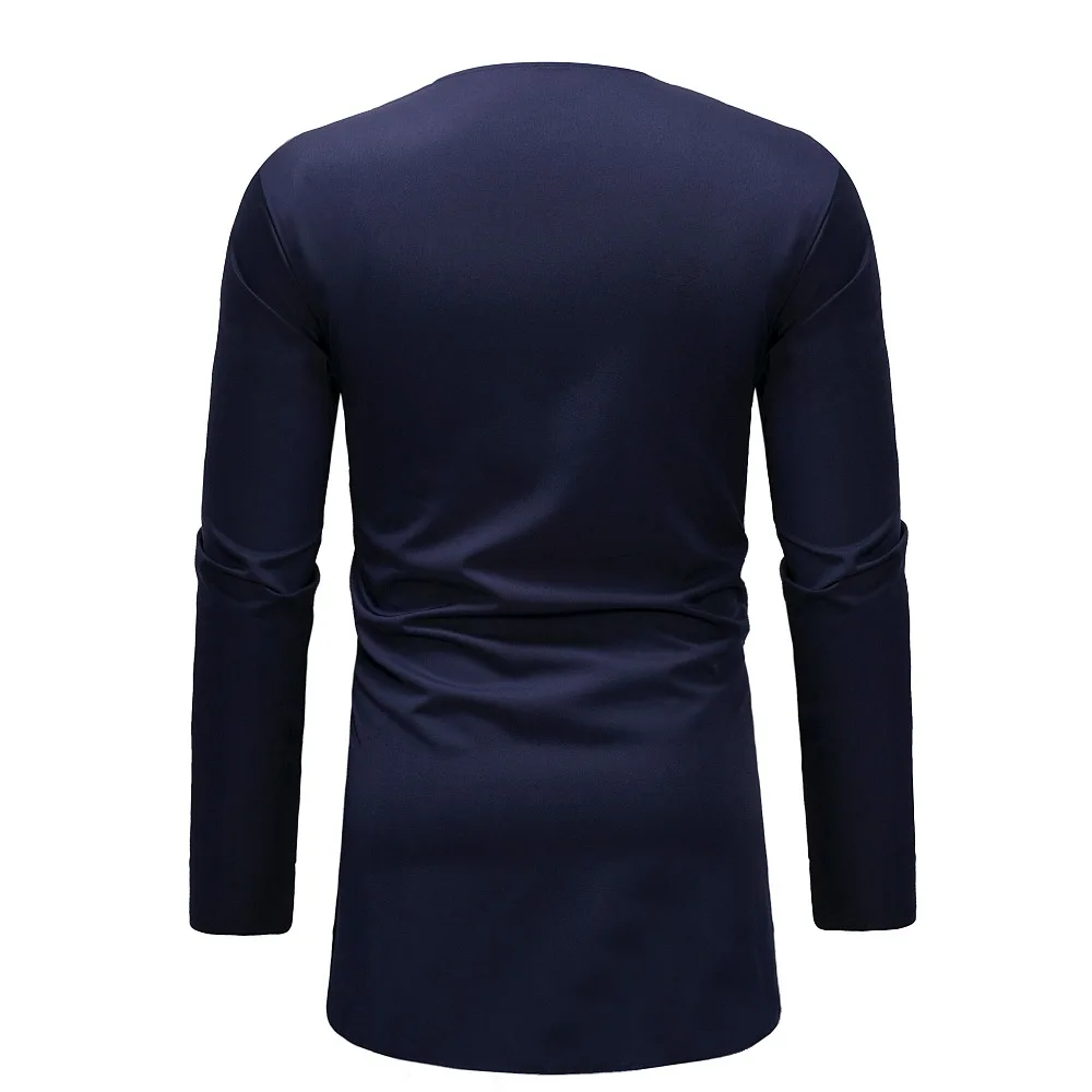 Longline Black T Shirt Men 2018 Hipster African style Dashiki Mens T-shirts Casual Slim Long Sleeve Streetwear Hip Hop Tshirts (1)