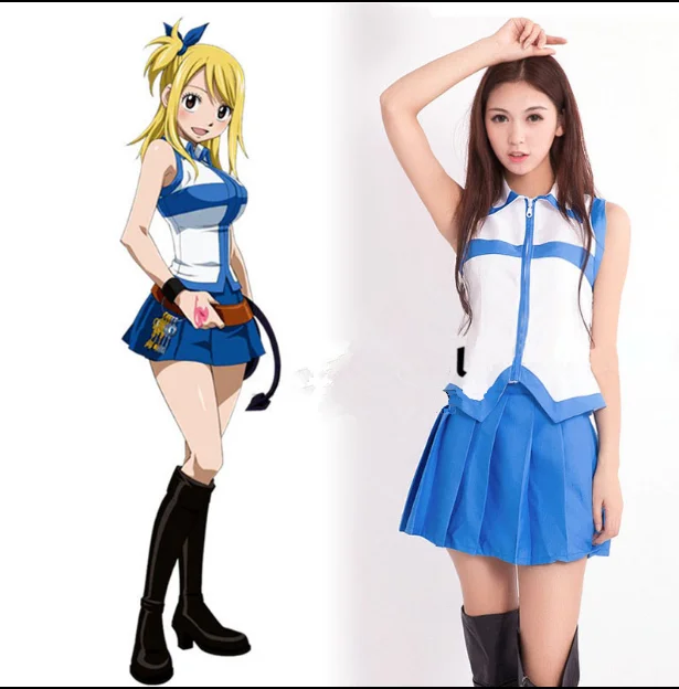 2019 новый аниме Fairy Tail Косплэй Для женщин девочек школьная форма Fantasia Люси