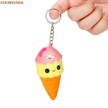 Сжимающиеся болотного цвета мороженое медленно растущий ароматизированный снимает стресс игрушка Подарки сжимаемая Игрушка снятие стресса мягкое падение