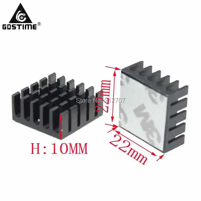 22x22x10mm  heatsink black(3)