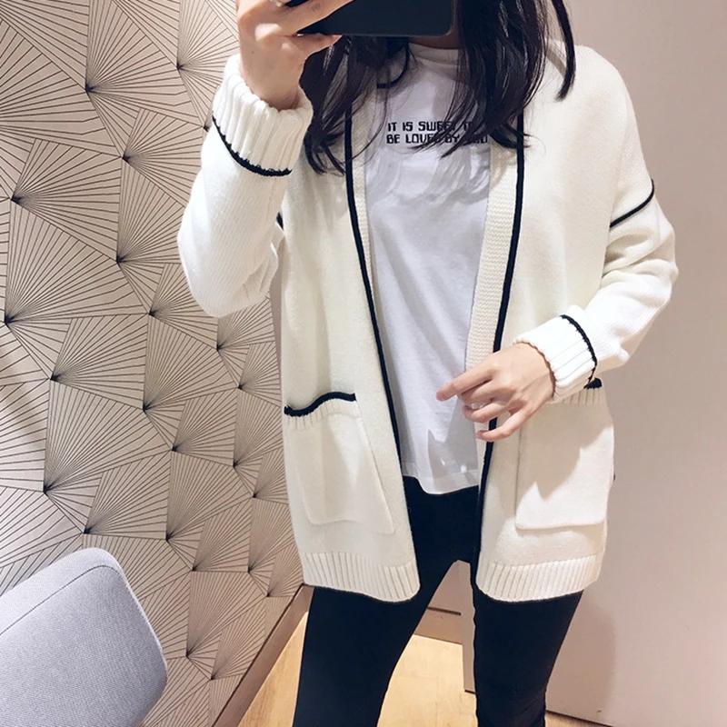 

Women White Knitted Cardigans 2019