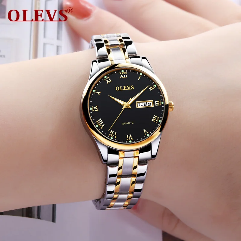 OLEVS ladies watch women fashion simple woman watches 2018 brand luxury montre femme uhren damen steel metal watch bracelets New