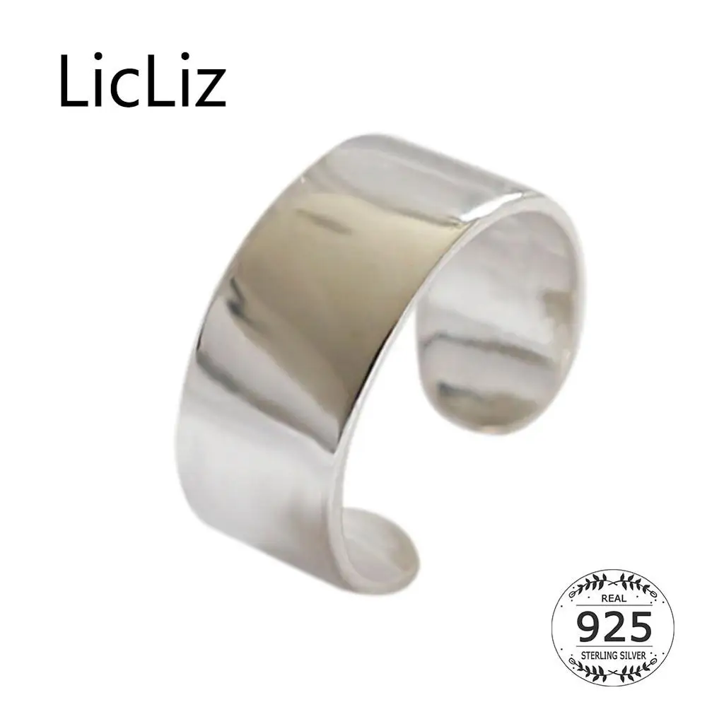 

LicLiz 2019 New 925 Sterling Silver Open Clip Earrings for Women New White Gold Cuff Earring Jewelry Bijoux en Argent 925 LE0661