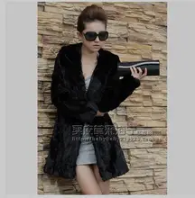 S/2Xl Womens Long Section Fur Coats Winter And Autumn Man-Made Black Hooded Fur Overcoats Female Fox Fur Coat Clothings J1624