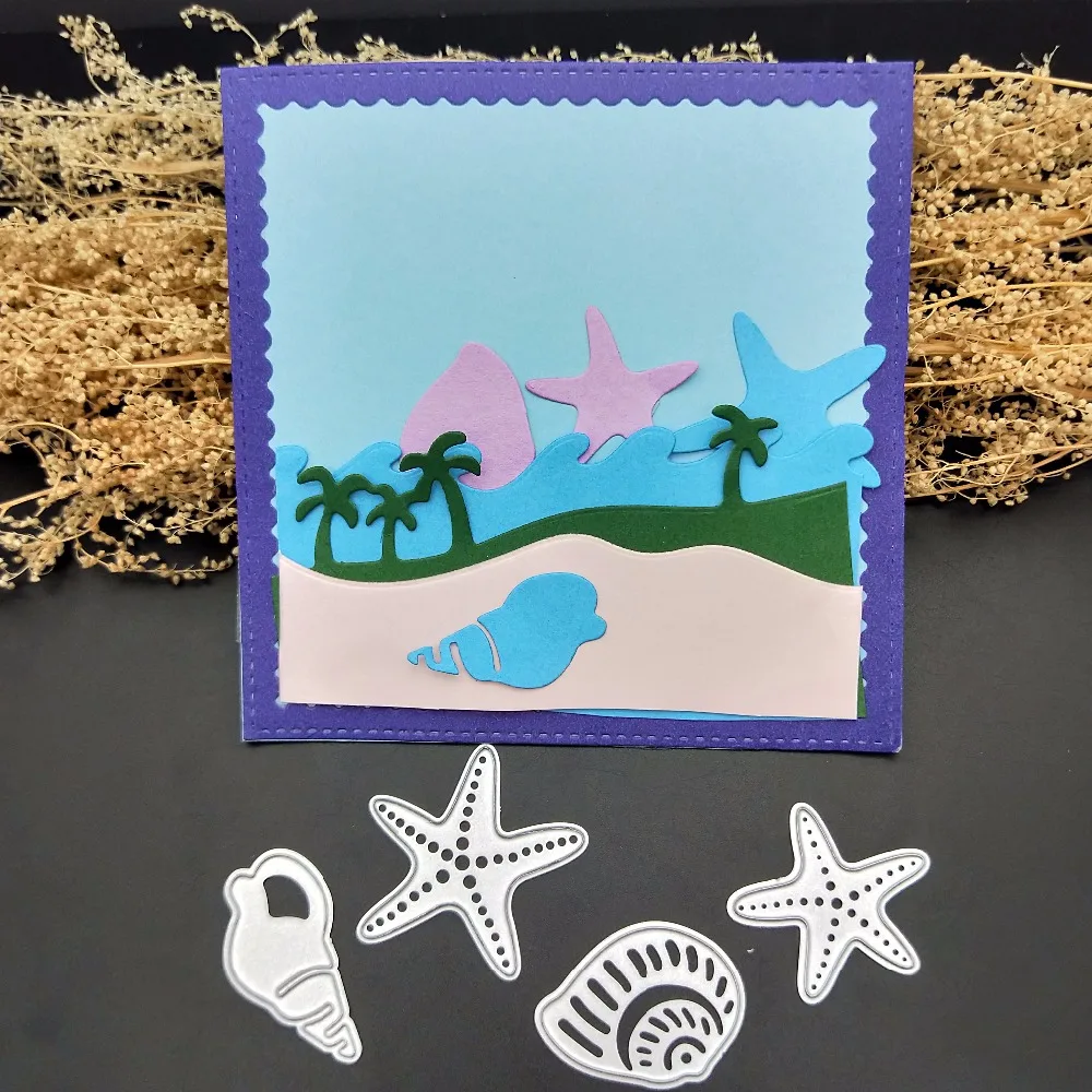 

Shellfish Shells Metal Cutting Dies Stencils For DIY Scrapbooking Album Paper Card Decorative Craft Embossing Die Cuts New 2018