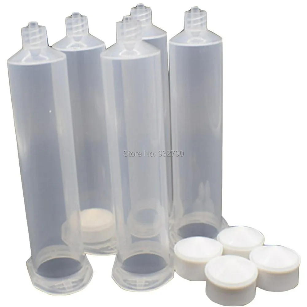 

5pcs 30cc 30ml Dispensing Syringe Barrel Glue Adhesive Dispenser for Adhesives Sealant Silicone Polypropylene Solder Paste Glue