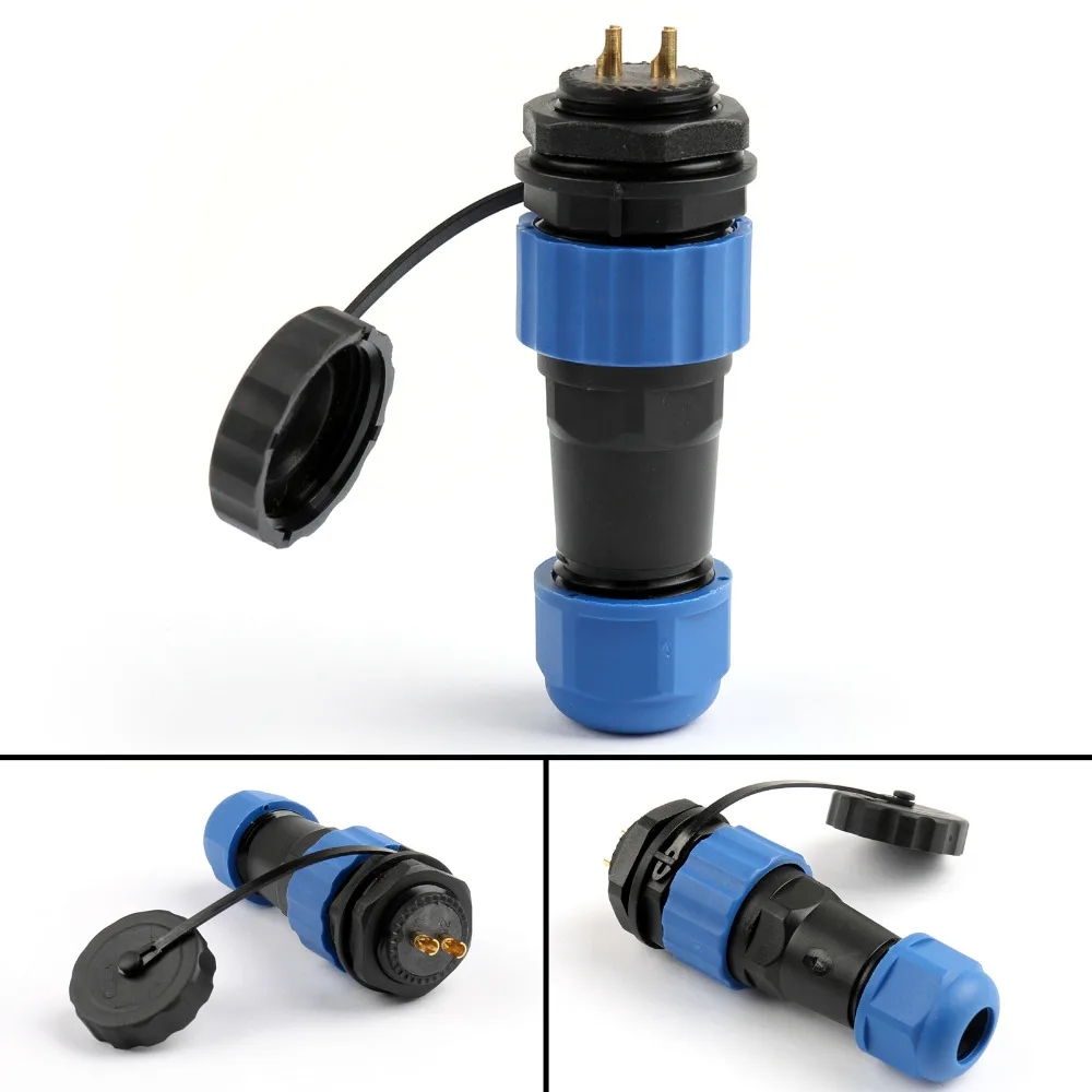 

Areyourshop 2Pin/3Pin/4Pin IP68 Plug Jack SP20 Series 20mm Waterproof Circular Cable Plug Jack & Soc