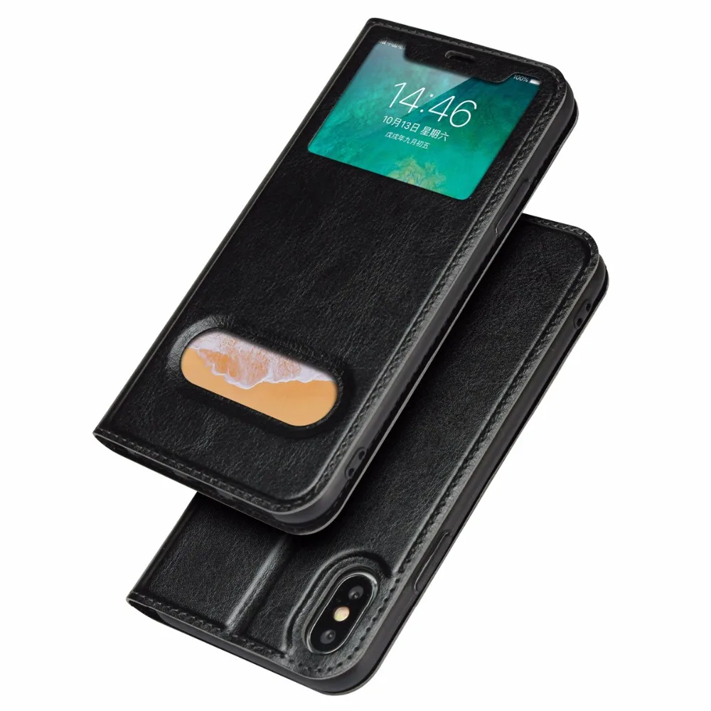 Роскошный Ультратонкий кожаный чехол-раскладушка в стиле ретро для iphone Xs max X XR 8 8Plus 7 7plus 6s plus 6plus 5S se