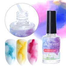 Esmalte de unhas em gel 1 peça, arte de unha transparente, florescente, efeito de flor, pintura, tinta de aquarela, de mármore, para mergulhar verniz ji #12