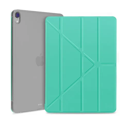 Умный чехол для iPad Pro, 12 дюймов, чехол, Золотой Магнитный чехол из искусственной кожи+ Жесткий Чехол-книжка для iPad Pro 12,9 чехол - Цвет: Green