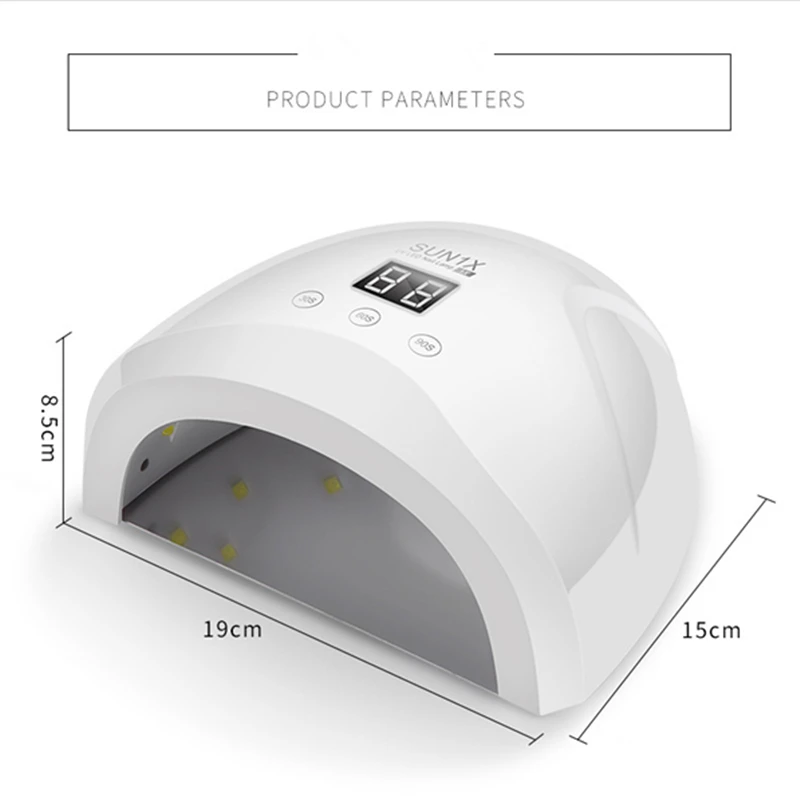 SUN1X автоматическое определение 36 Вт УФ светодиодный ногтей лампа для маникюра ЖК-дисплей Дисплей профессиональный фен для ногтей Все гели