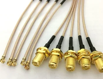 

100pcs 5cm/8cm/10cm/15cm/20cm RP-SMA Female Pin to uFL/u.FL/IPX/IPEX RF Coax Adapter Assembly RG178 Pigtail Cable